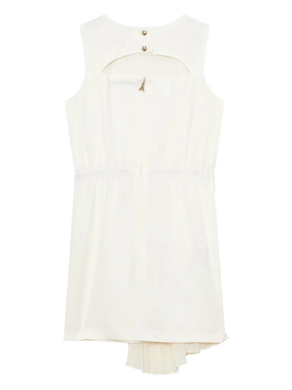 Patrizia Pepe Girl Cut-out Pleated Mini Dress In White