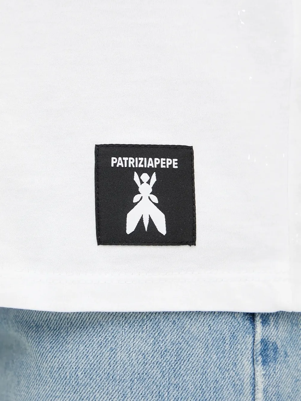Patrizia Pepe T-shirt met print en ronde hals Wit