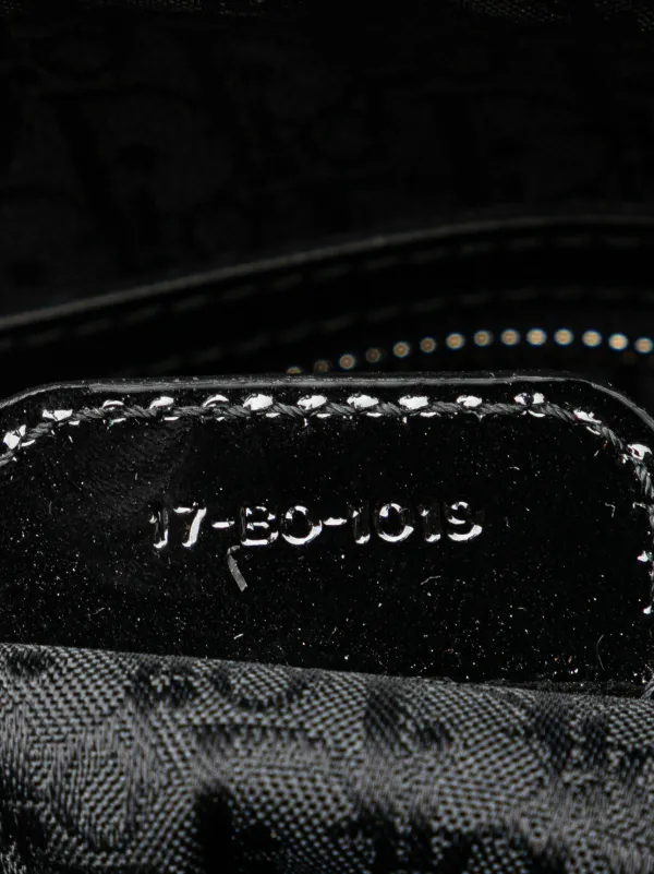 美品・ヴィンテージ【Dior】2009 パテント サッチェルバッグ Christian Dior Pre-Owned 2009 ラージ パテント カナージュ