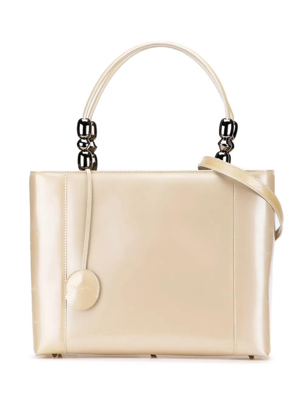 Christian Dior Pre-Owned 2000 パテント マリス パール サッチェルバッグ - ブラウン Christian Dior Pre-Owned 2000 パテント マリス パール サッチェルバッグ - ブラウン