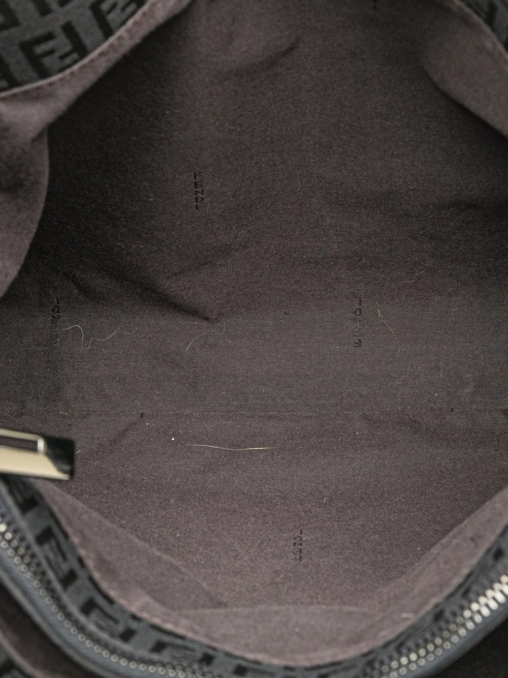 Pre-owned Fendi 2000-2010 Zucchino Canvas Tote Bag In Black