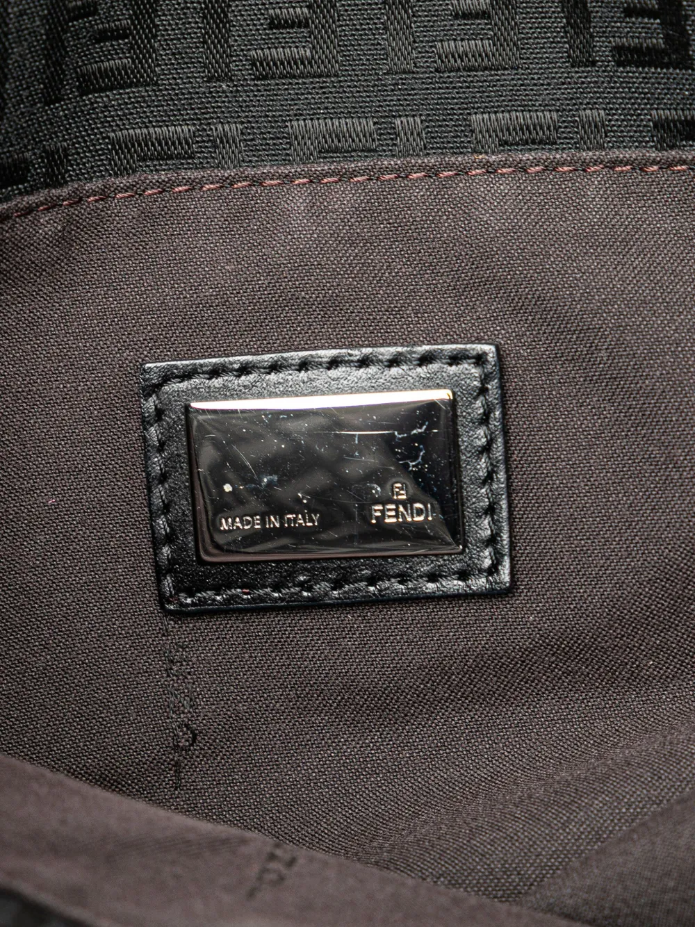 Pre-owned Fendi 2000-2010 Zucchino Canvas Tote Bag In Black