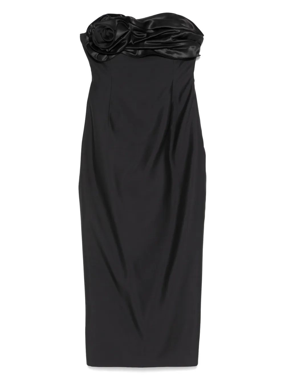 Magda Butrym Strapless midi-jurk Zwart