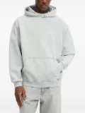 Filling Pieces embroidered-logo hoodie - Blue