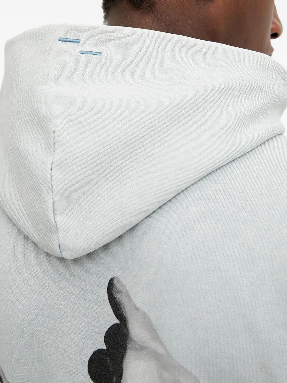 Filling Pieces embroidered-logo hoodie Blauw
