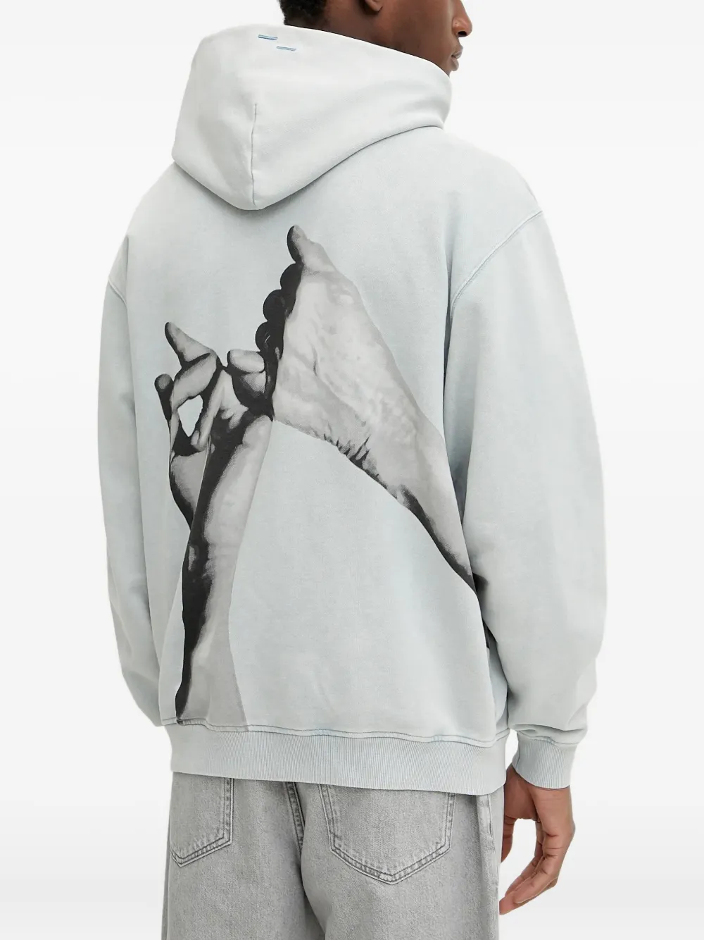 Filling Pieces embroidered-logo hoodie Blauw