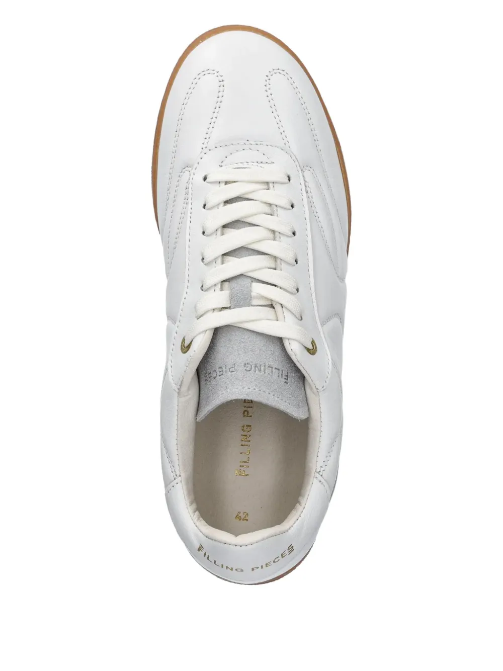 Filling Pieces Sprinter Dice Leather Sneakers In White