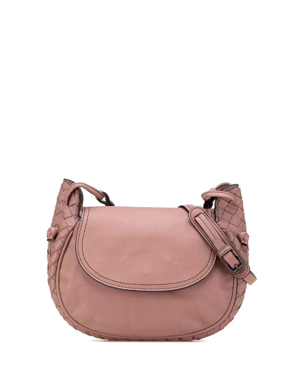 Bottega Veneta Pre-Owned 2012-2024 スモール ナッパ イントレチャート ノディーニ フラップ Bottega Veneta Pre-Owned 2012-2024 スモール ナッパ イントレチャート ノディーニ フラップ