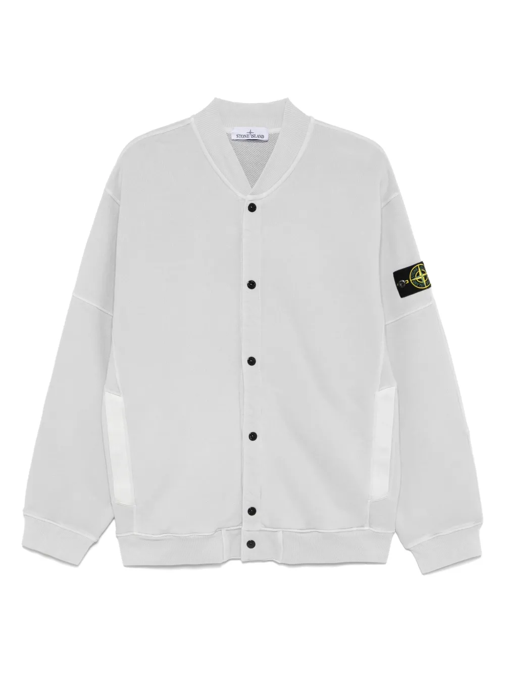 Stone Island chaqueta de algodón con parche Compass | gris | Image 1