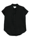 Closed linen shirt - Black