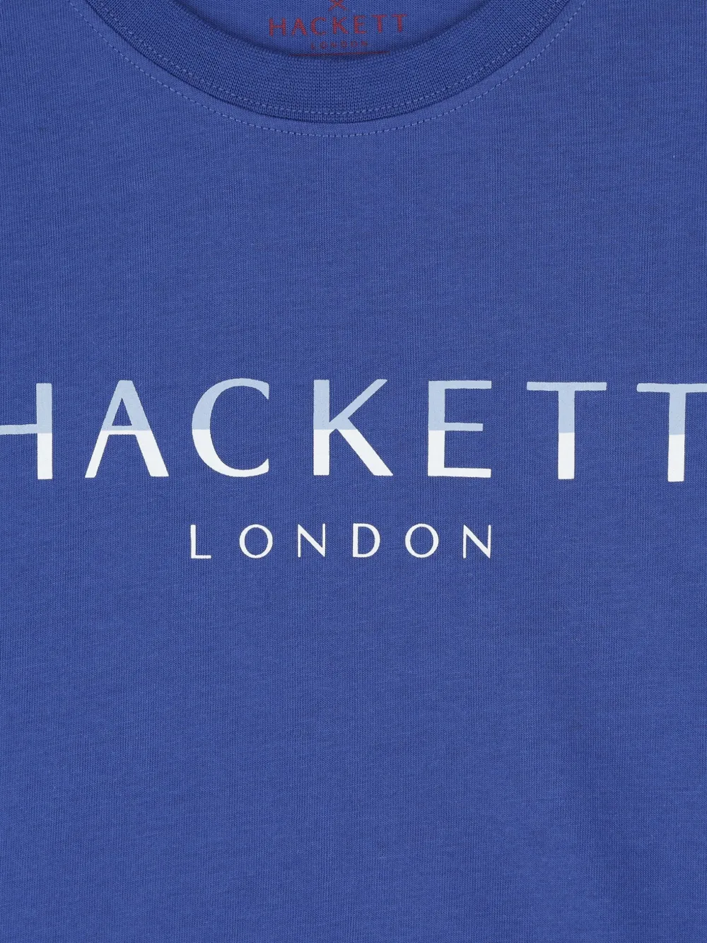 Hackett Kids logo-print T-shirt Blauw