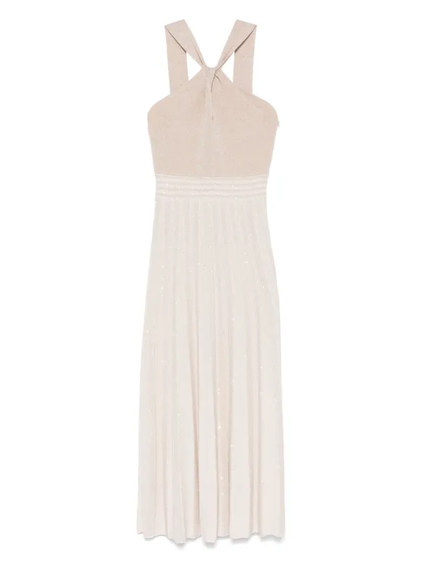 Abito Midi In Maglia Fine Toni Neutri FARFETCH IT