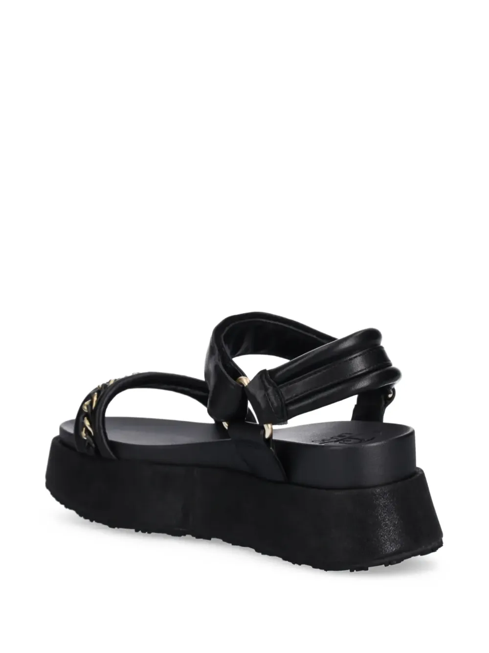 LIU JO 65mm logo-plaque sandals Black