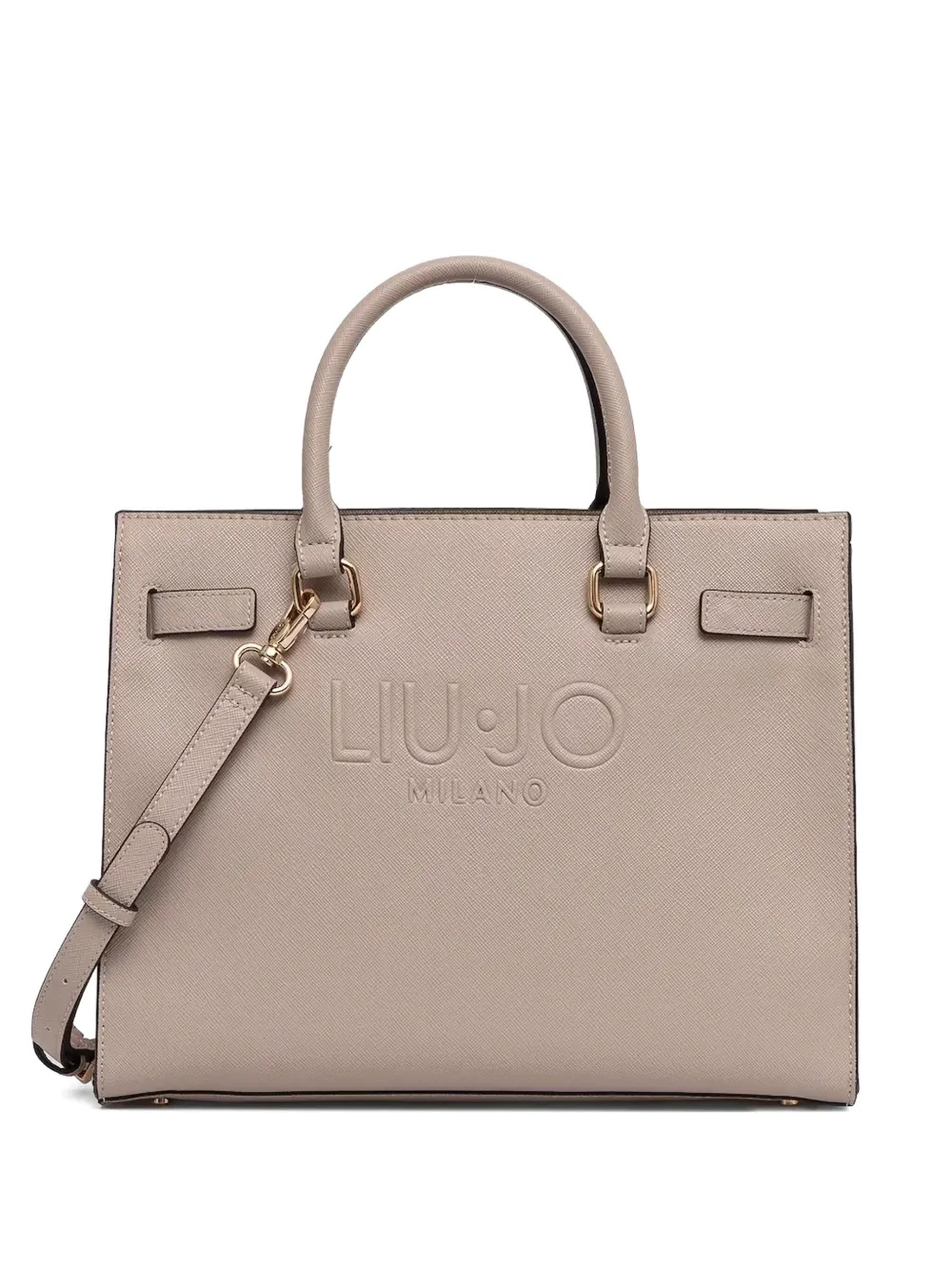 LIU JO embossed-logo tote bag | Neutrals | Image 1