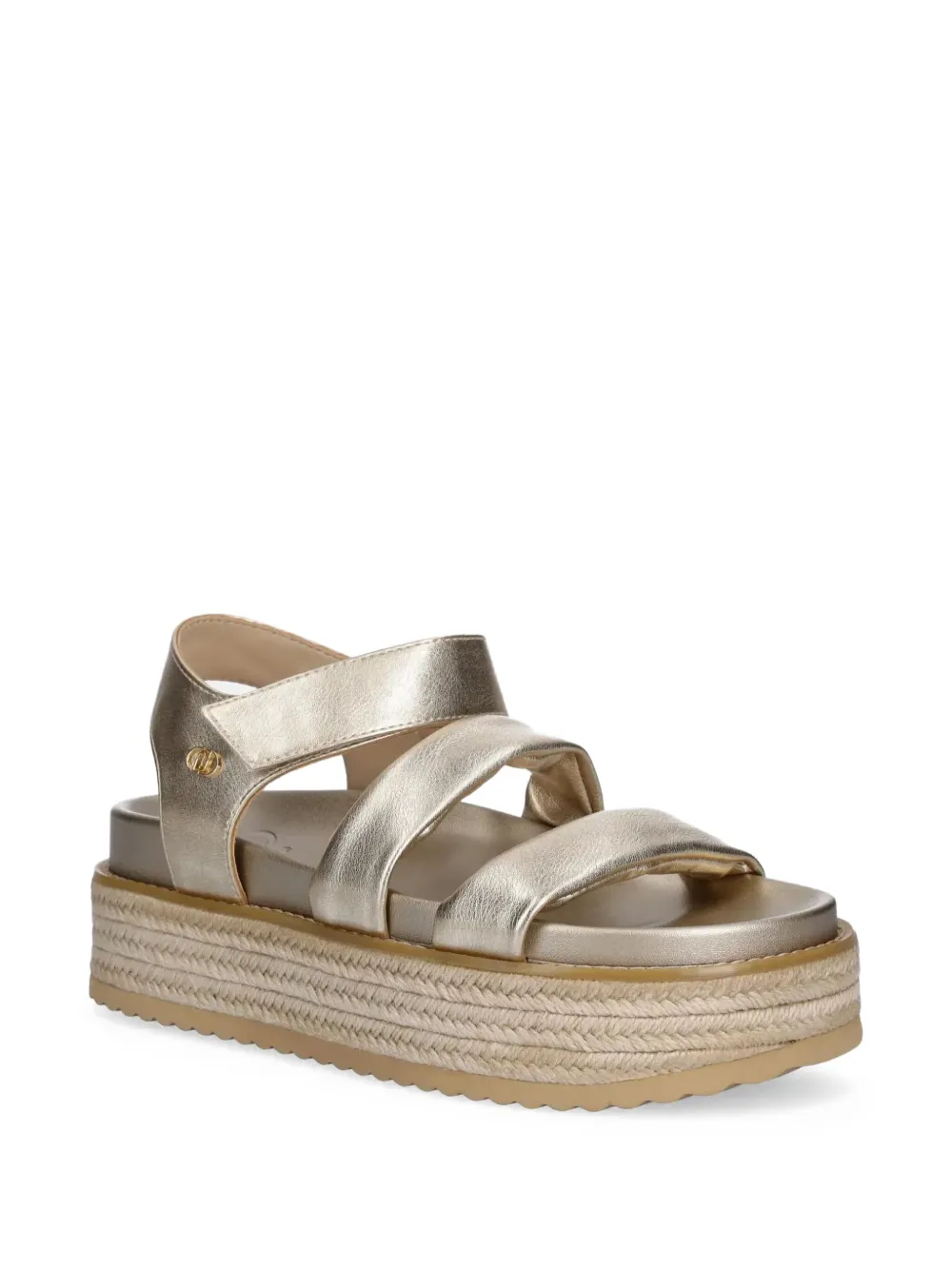 LIU JO logo-plaque sandals Gold