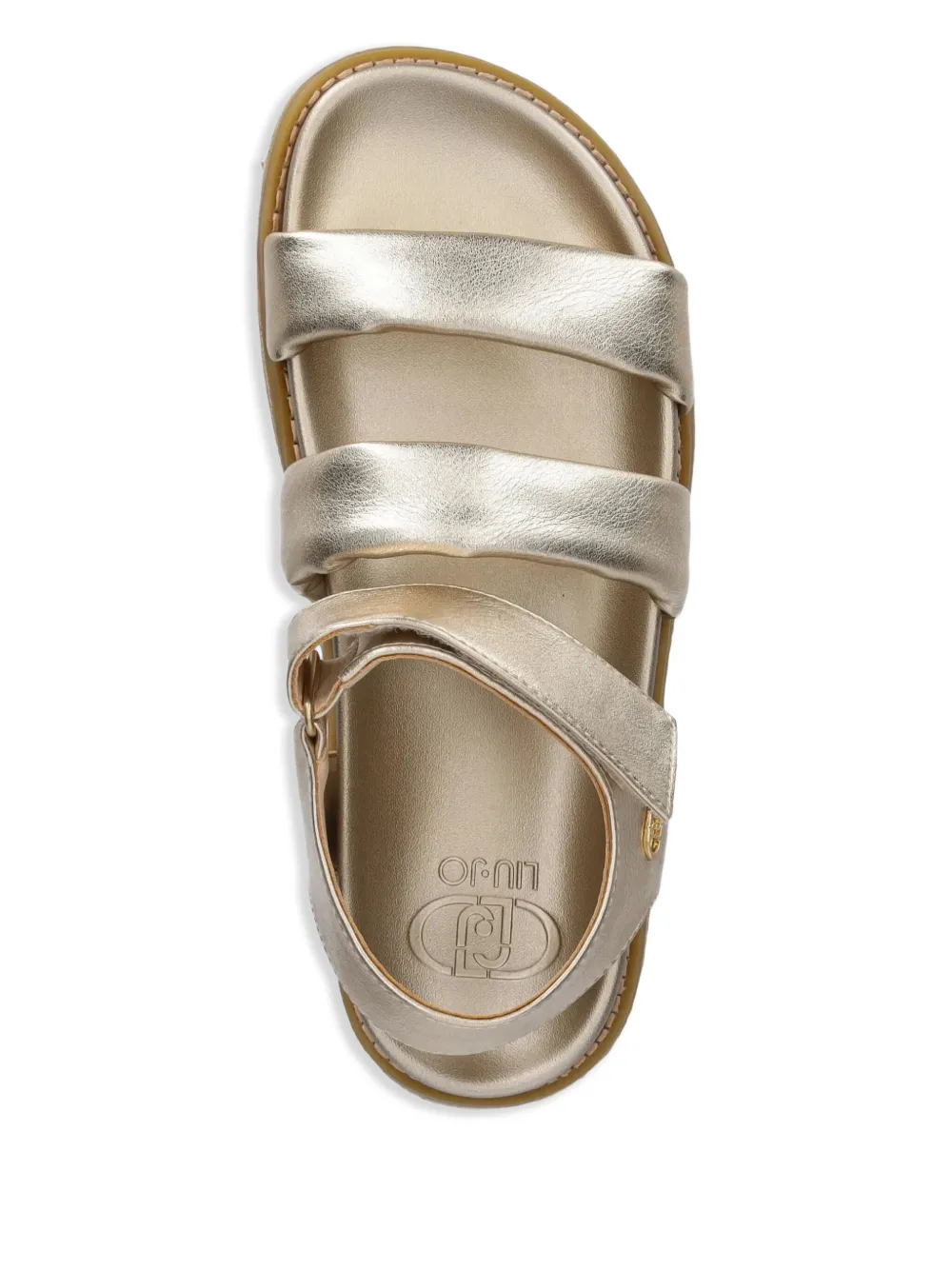 LIU JO logo-plaque sandals Gold