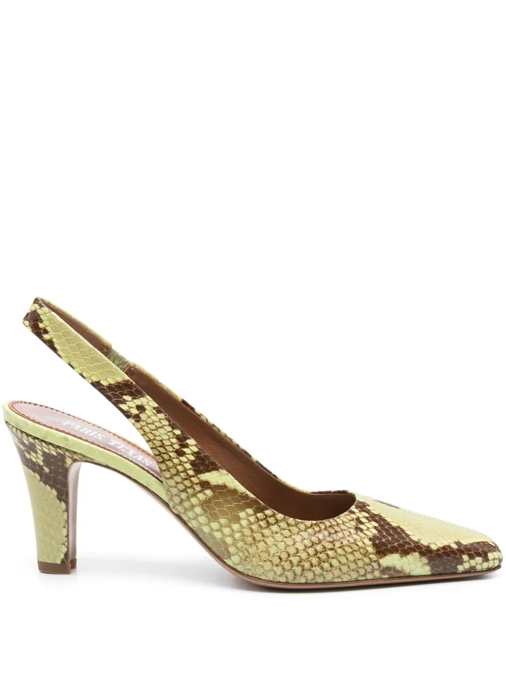 Paris Texas 80 mm leren pumps Groen