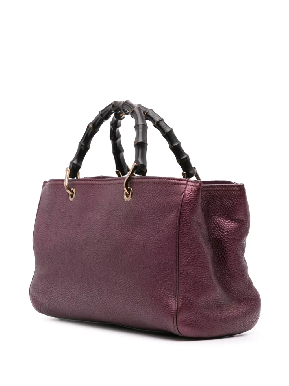 Gucci Pre-Owned شنطة 'بامبو شوبر' جلد متوسطة بحمالة كتف 2000-2016 | كلاسيكيات | Image 2