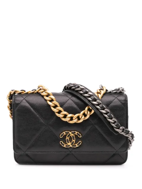 CHANEL Pre-Owned 2020 19 Wallet on Chain gewatteerde lamsleren tas