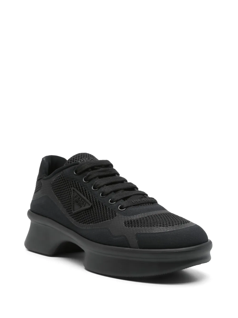 Prada Sneakers met logo - Zwart