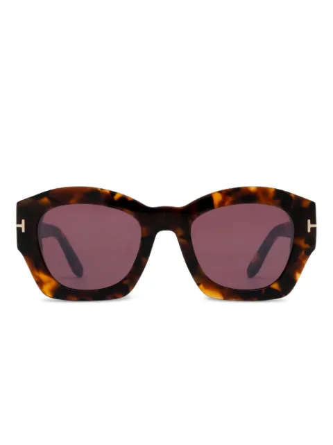 TOM FORD tortoiseshell-pattern geometric-frame sunglasses