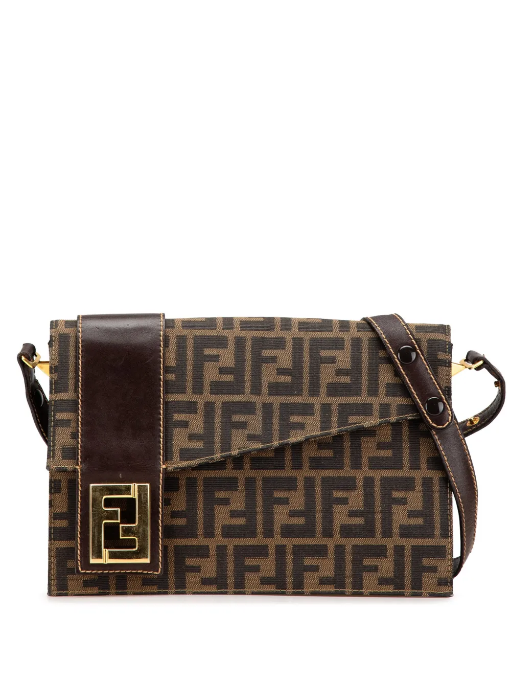 Fendi Pre-Owned 20th Century ズッカ キャンバス ショルダーバッグ - ブラウン Fendi Pre-Owned 20th Century ズッカ キャンバス ショルダーバッグ - ブラウン
