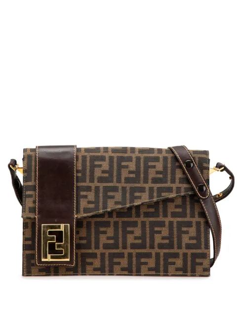 Fendi Pre-Owned bolsa crossbody de lona con motivo Zucca del siglo XX.