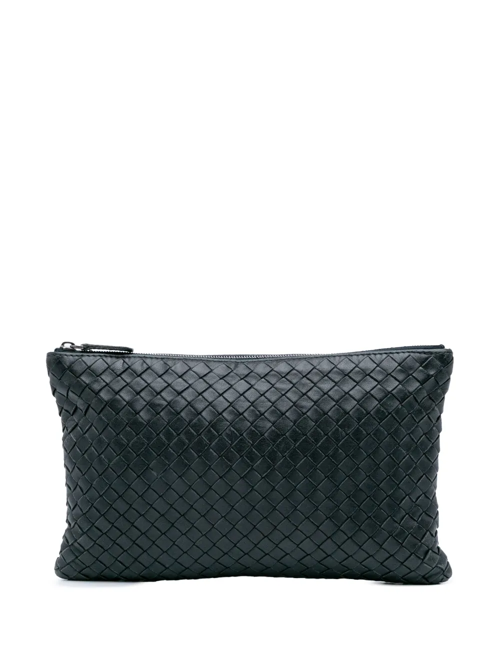 Bottega Veneta Pre-Owned 2012-2024 ナッパ イントレチャート クラッチバッグ - ブラック Bottega Veneta Pre-Owned 2012-2024 ナッパ イントレチャート クラッチバッグ - ブラック