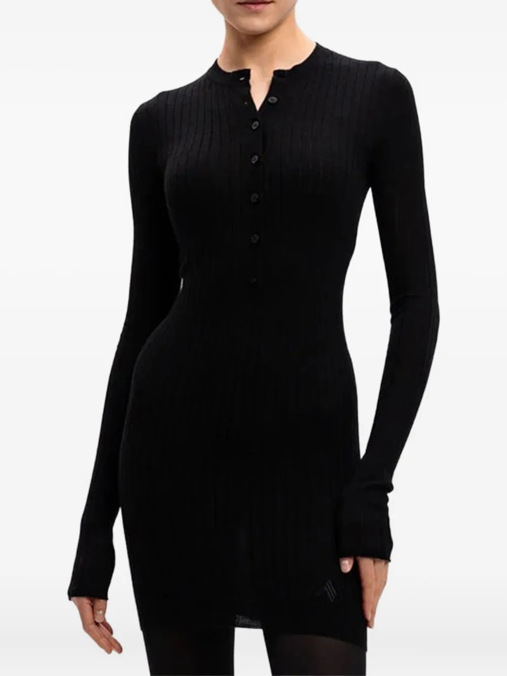 The Attico cashmere mini dress - Zwart