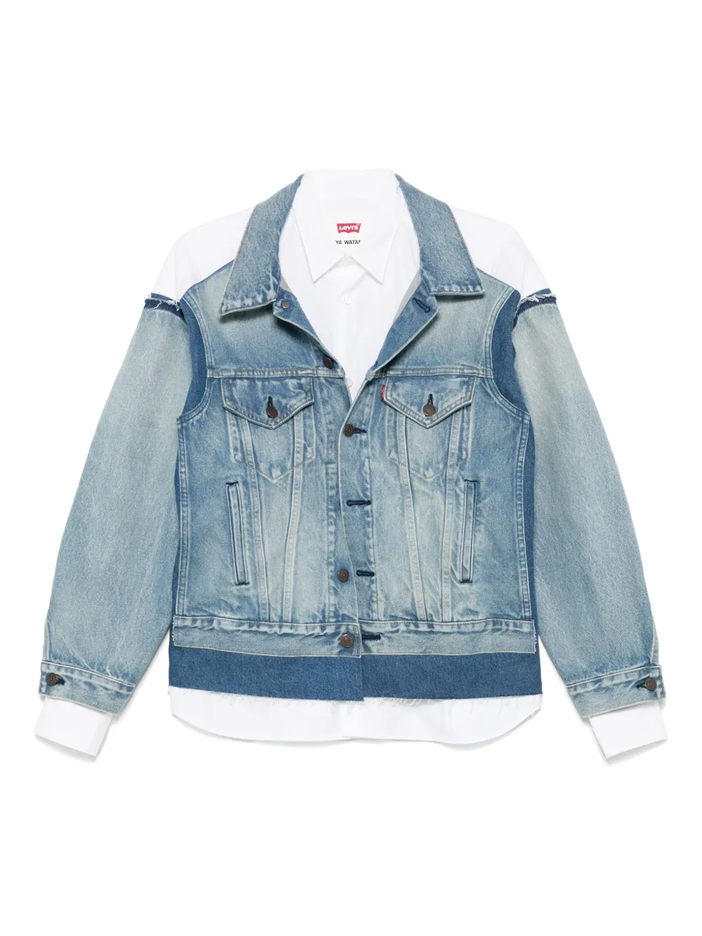 Junya Watanabe x Levi's gelaagd jack Blauw