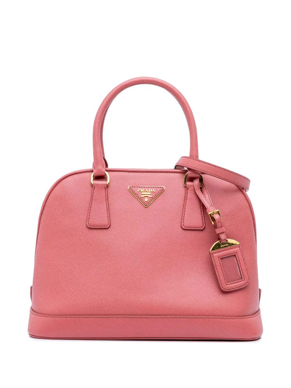 Prada Pre-Owned 2000-2024 ミディアム サフィアーノルクス オープン プロムナード サッチェルバッグ - ピンク Prada Pre-Owned 2000-2024 ミディアム サフィアーノルクス オープン プロムナード サッチェルバッグ - ピンク