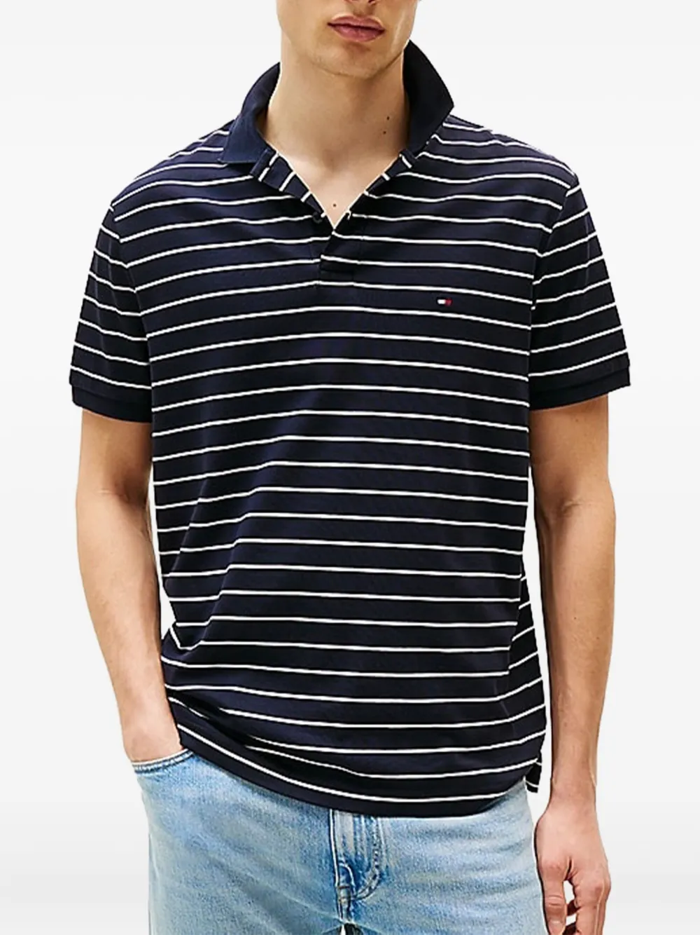 Tommy Hilfiger Gestreept poloshirt Blauw