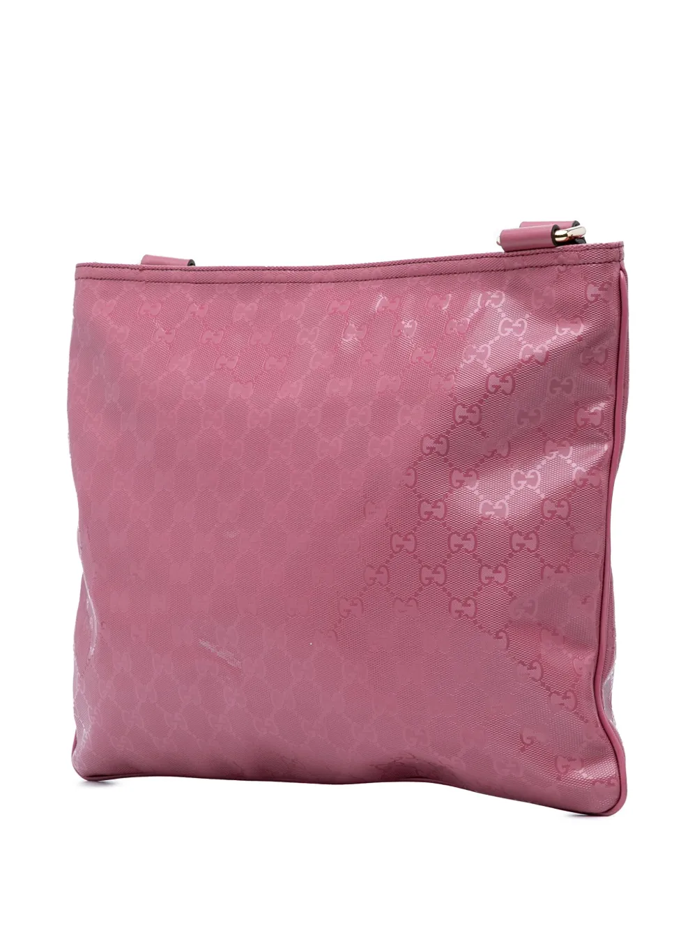 Pre-owned Gucci 2016-2024 Gg Imprime Crossbody Bag In Pink