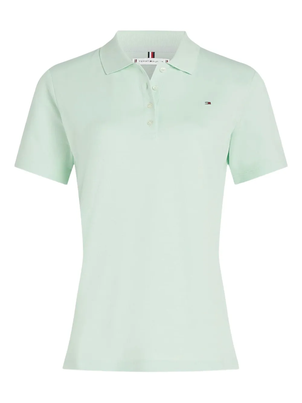 Tommy Hilfiger logo-embroidered polo top - グリーン Tommy Hilfiger logo-embroidered polo top - グリーン
