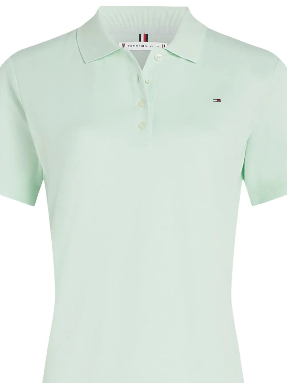 Tommy Hilfiger logo-embroidered polo top - Groen