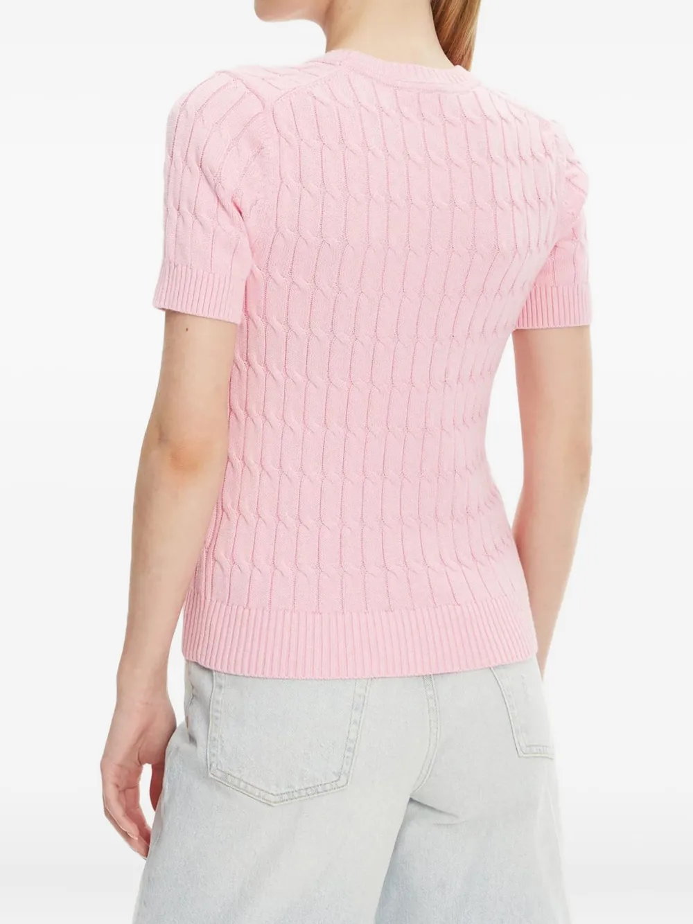 Tommy Hilfiger cable-knit short-sleeve sweater | Knitted Sweaters | Image 2