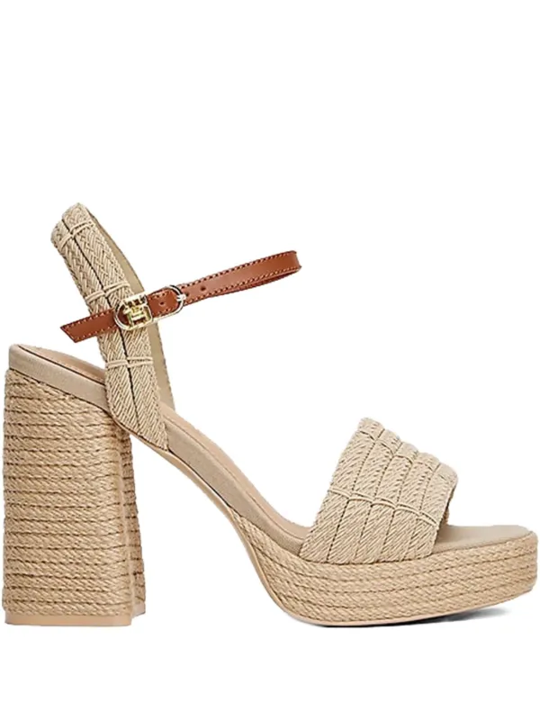 Tommy Hilfiger 100mm block-heel Platform Sandals Neutrals