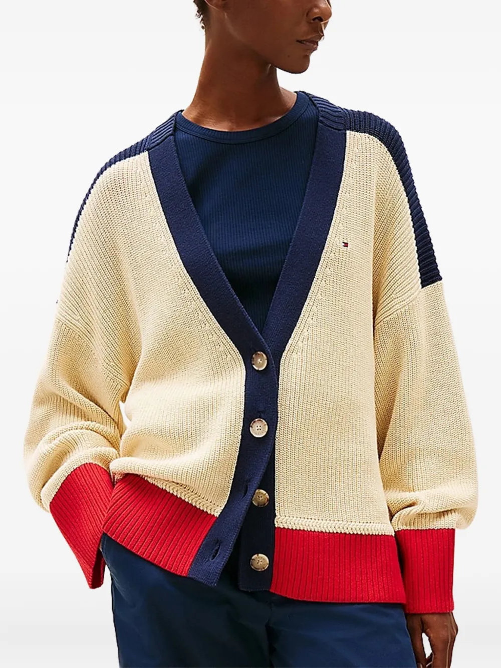 Tommy Hilfiger colour-block cardigan | Neutrals | Image 1