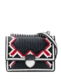 Prada Pre-Owned 2013-2024 Woven Madras Chain Flap crossbody bag - Black