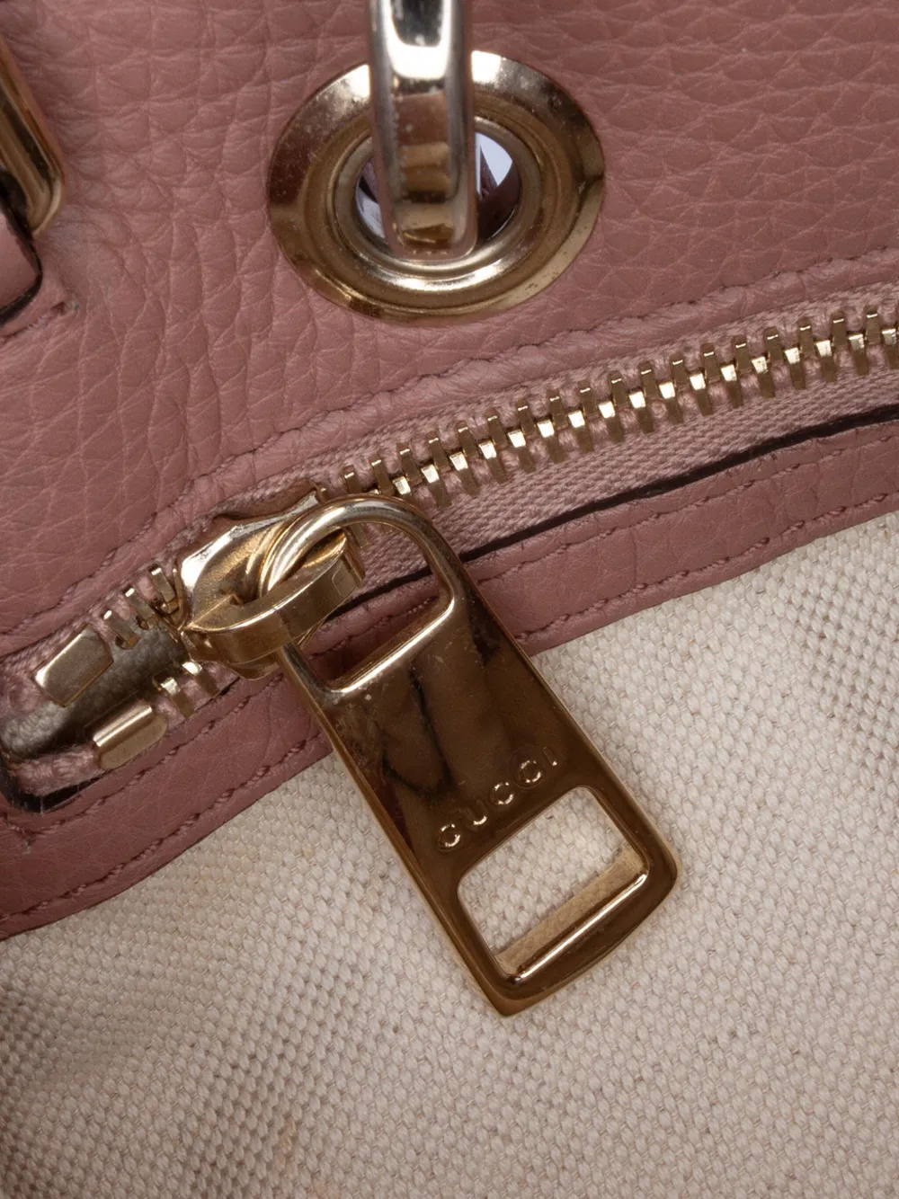 Gucci Pre-Owned Borsa shopper piccola in pelle di vitello con dettagli in bambù 2000-2015 | Image 6