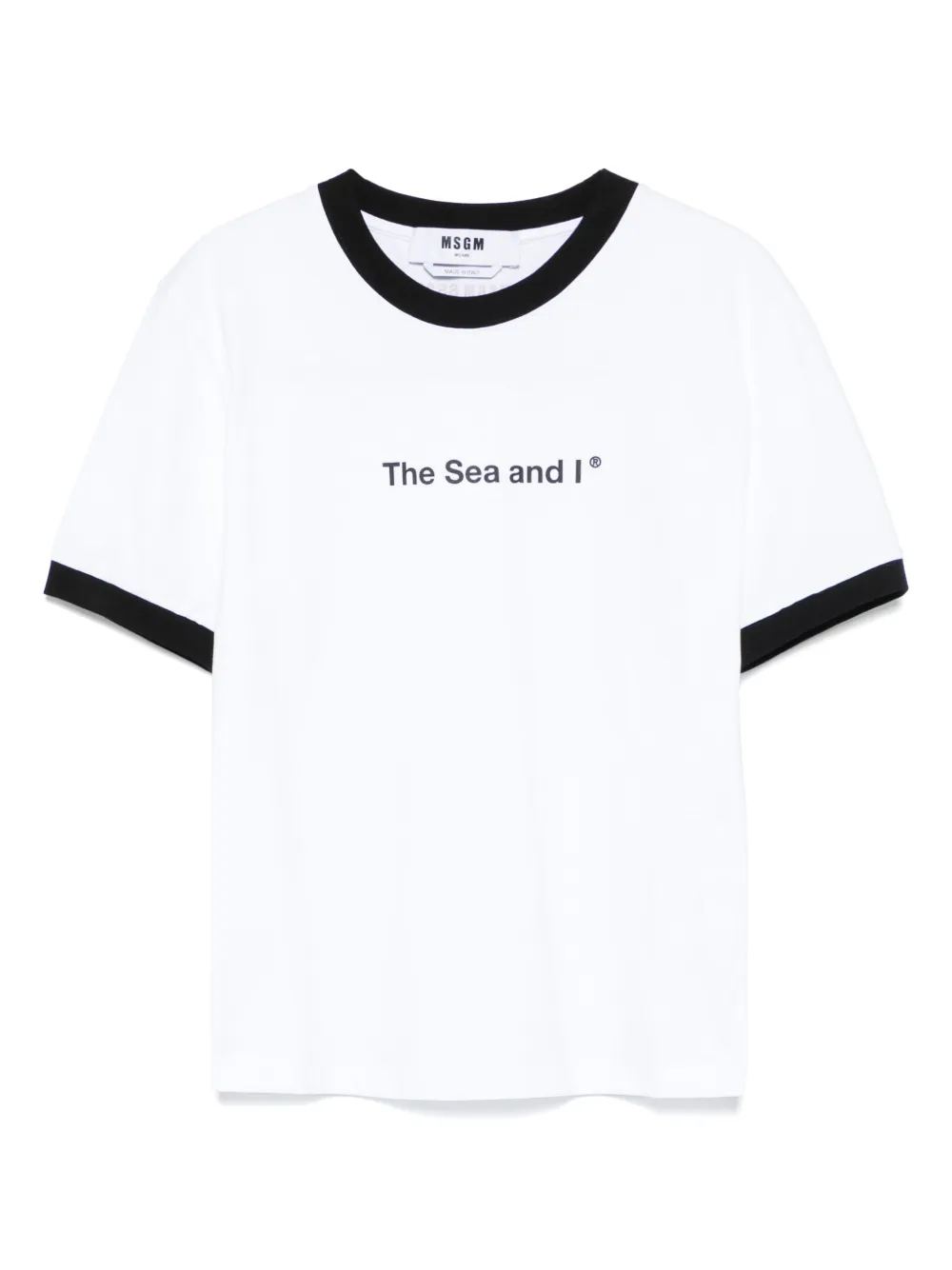 MSGM playera con eslogan | blanco | Image 1