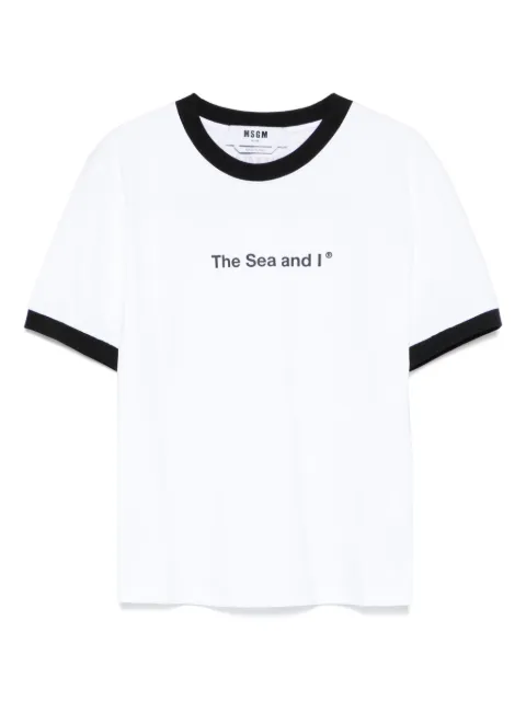 MSGM t-shirt à détail de slogan
