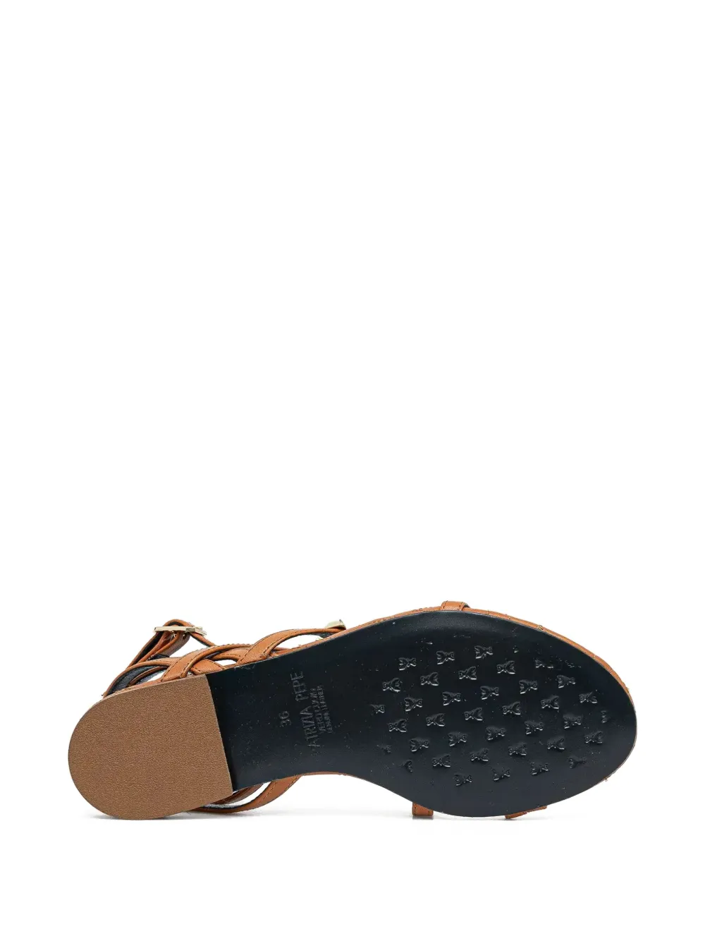 Patrizia Pepe criss-cross flat sandals Brown