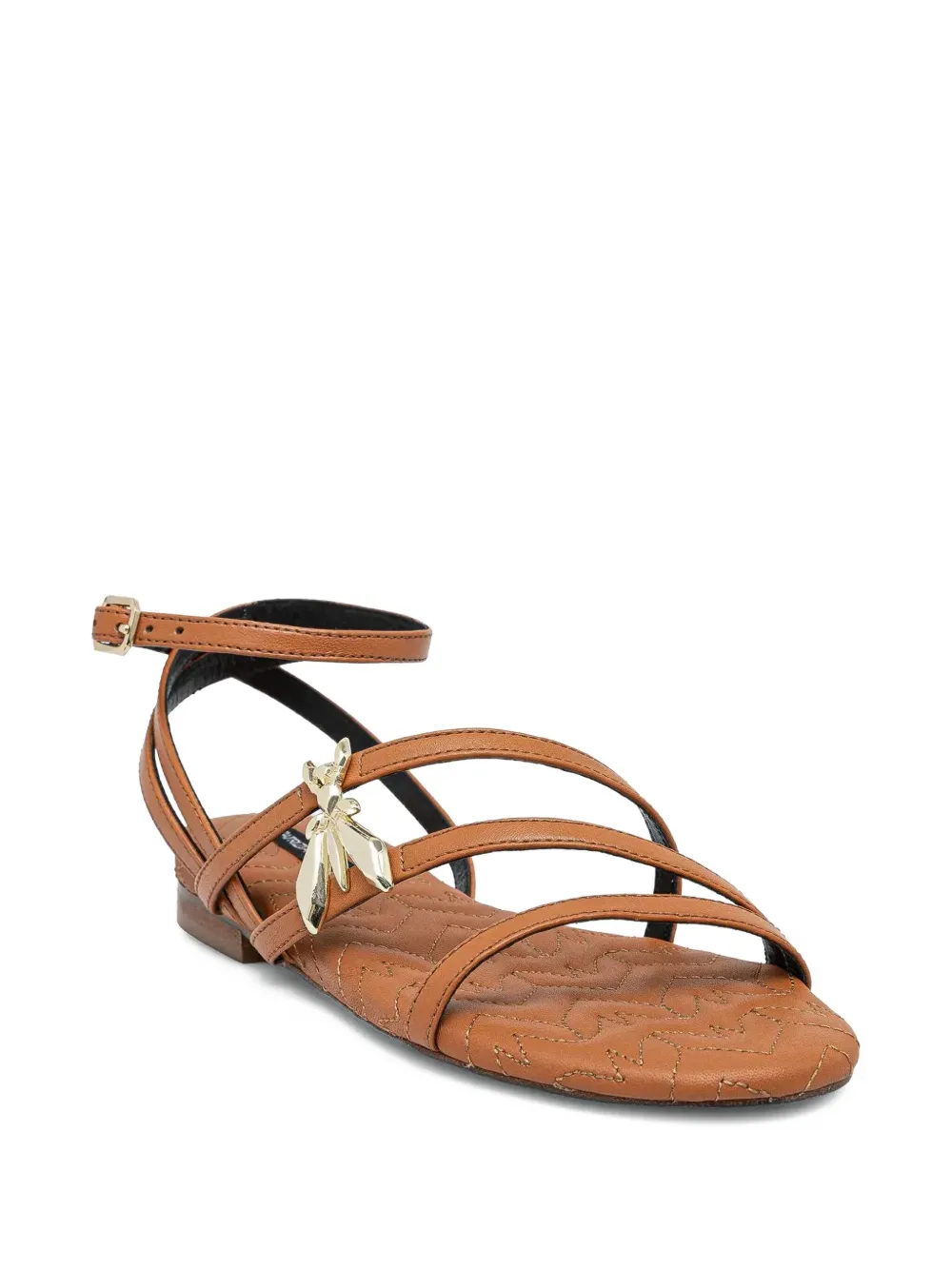 Patrizia Pepe criss-cross flat sandals Brown