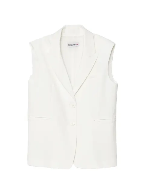 Patrizia Pepe girl sleeveless notched-lapels waistcoat