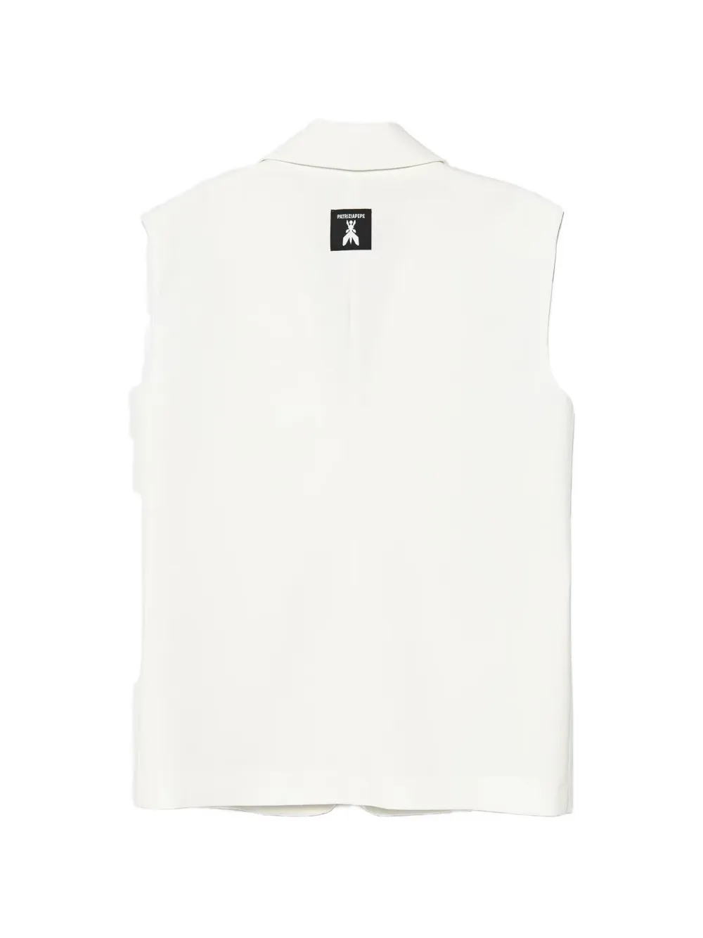 Patrizia Pepe girl Mouwloos gilet met gekerfde revers Wit