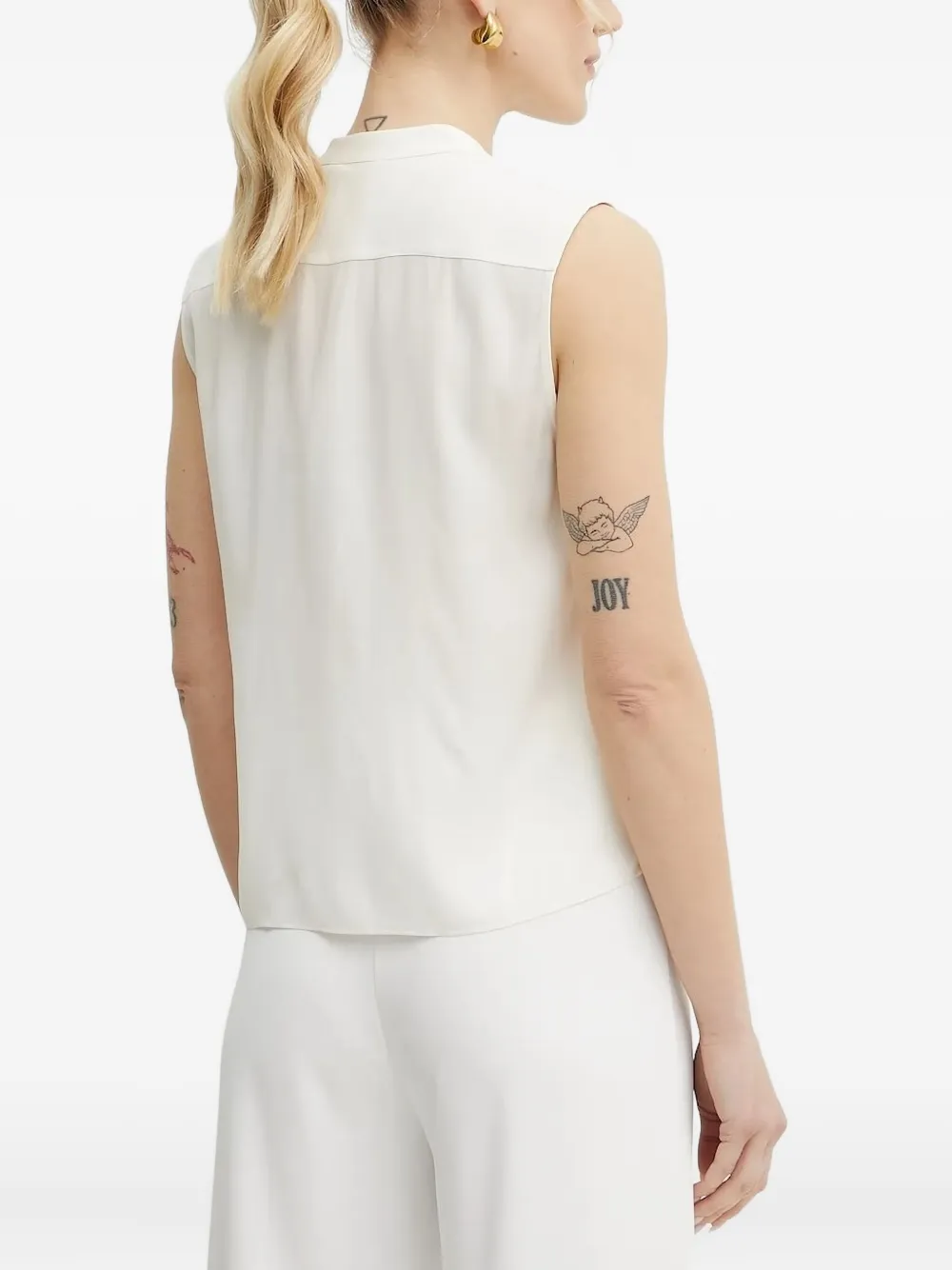 Patrizia Pepe sleeveless blouse Wit