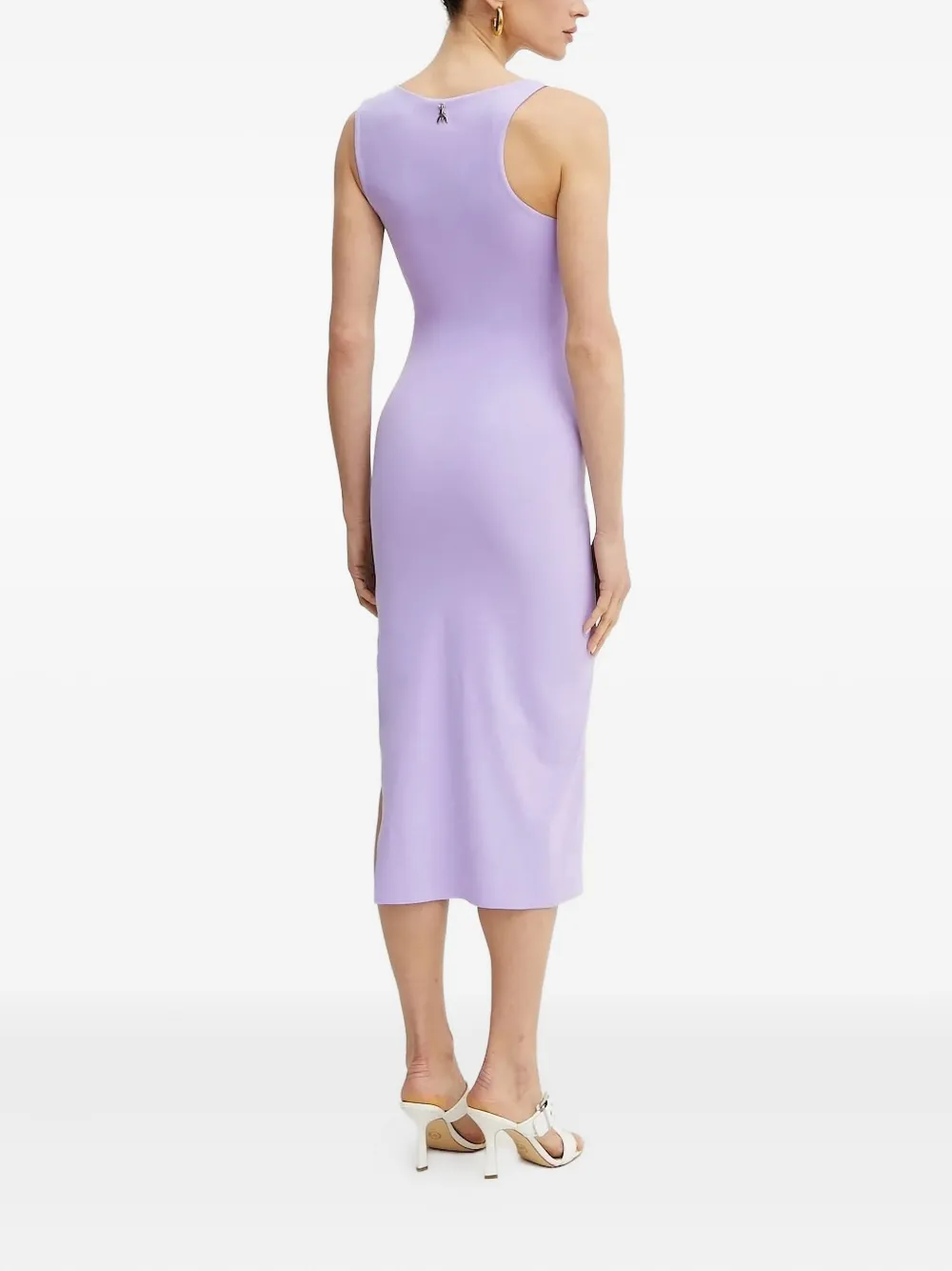 Patrizia Pepe Midi-jurk met asymmetrische hals - Paars