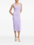 Patrizia Pepe asymmetric-neck midi day dress - Purple