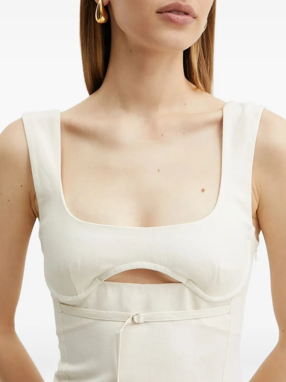 Patrizia Pepe Uitgesneden mini-jurk Wit